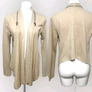 7 For All Mankind Lightweight Drape Collar Open Front Cardigan Sweater Top M